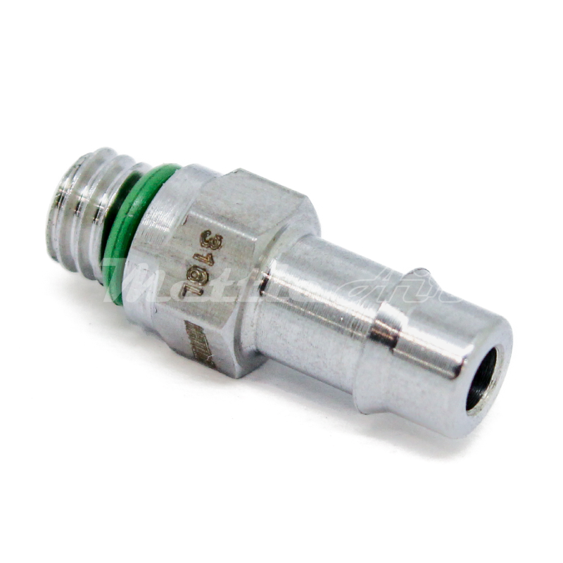 Stainless Steel 316L Straight 0.17" ID Hose Single Barb x M5 x 0.8 Male