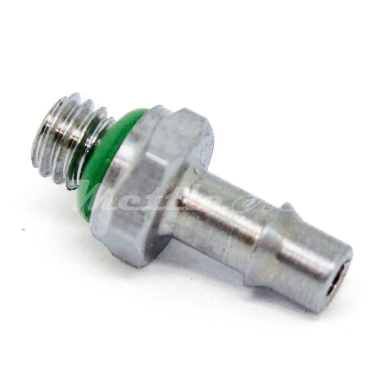 Stainless Steel 316L Straight 5/64" ID Hose Single Barb x M3 x 0.5 Male
