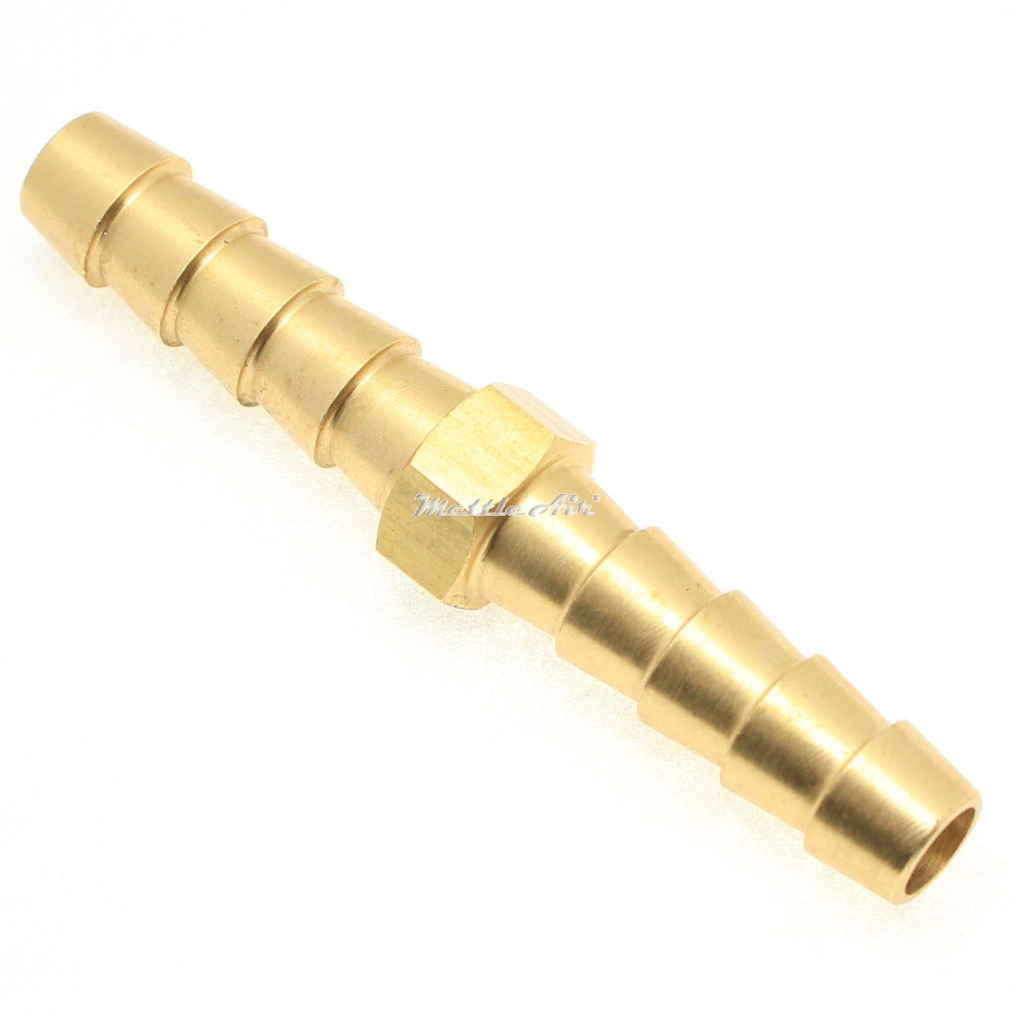 Brass Splicer 1/8" Hose ID Barb - 1/8" Hose ID Barb