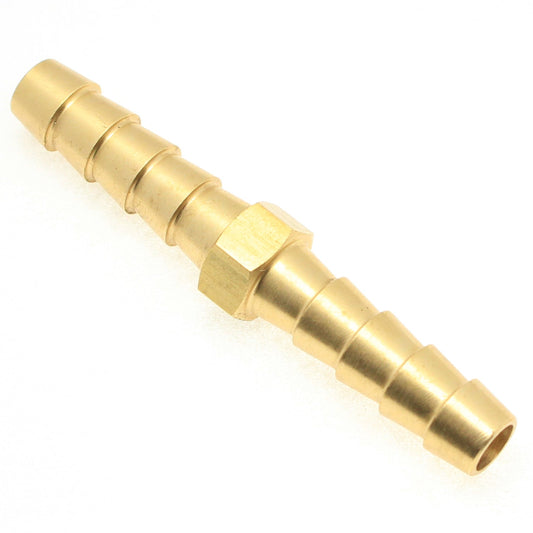 Brass Splicer 1/4" Hose ID Barb - 1/4" Hose ID Barb