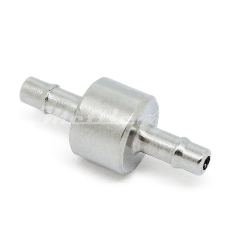 Brass Splicer 1/16" Hose ID Barb - 1/16" Hose ID Barb Nickel Plated, Single Barb Design