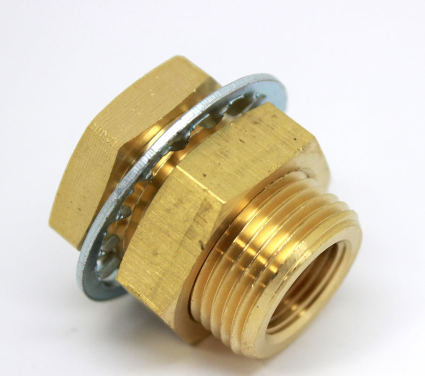 Brass Straight Female 3/8" NPT Bulkhead