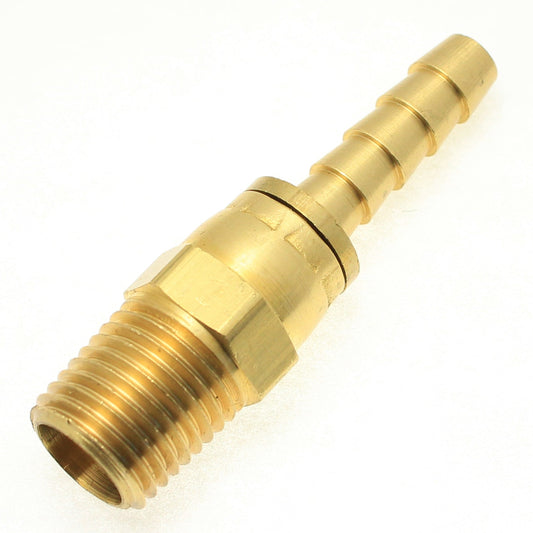 Brass SWIVEL Straight Male 1/4" Hose ID Barb - 1/4" NPT Male