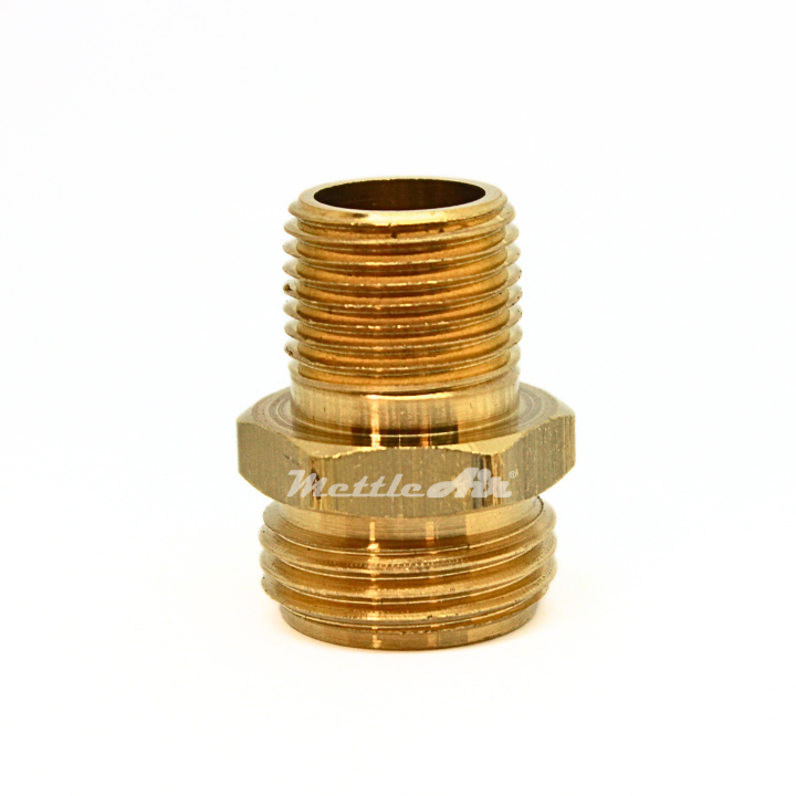 3/4" GHT Garden Hose to 3/4" NPT Male Brass Coupler/Adapter MettleAir 196-E