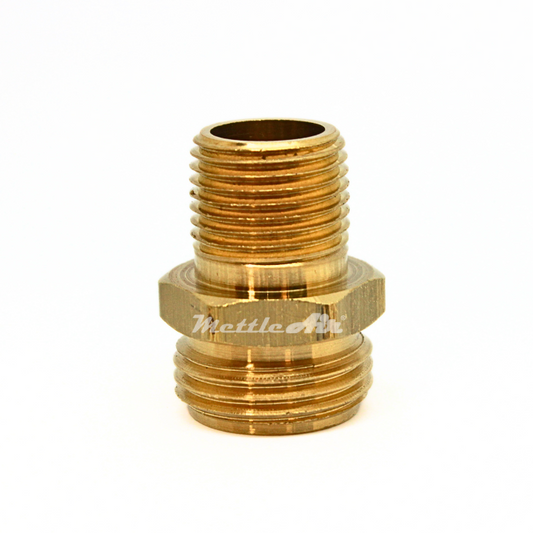 3/4" GHT Garden Hose to 3/8" NPT Male Brass Coupler/Adapter MettleAir 196-C