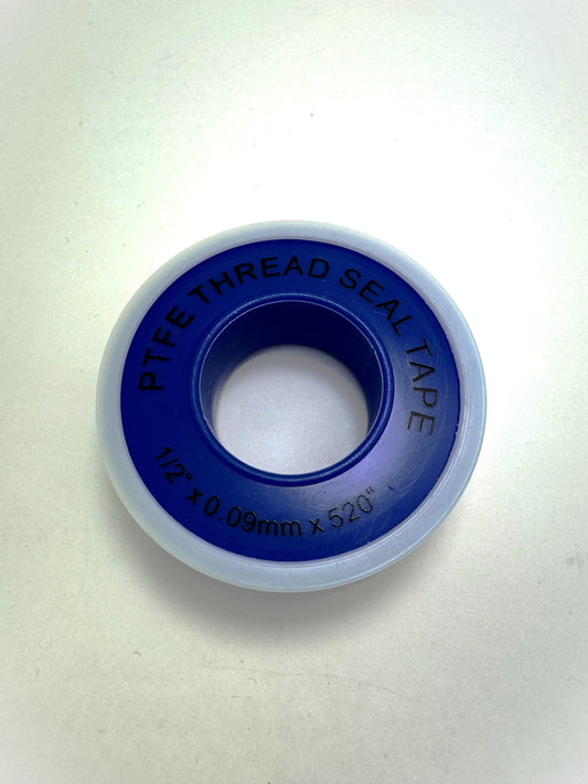 MettleAir 1/2" WD x 0.09 mm Thickness x 520" LG White PTFE Thread Seal Tape