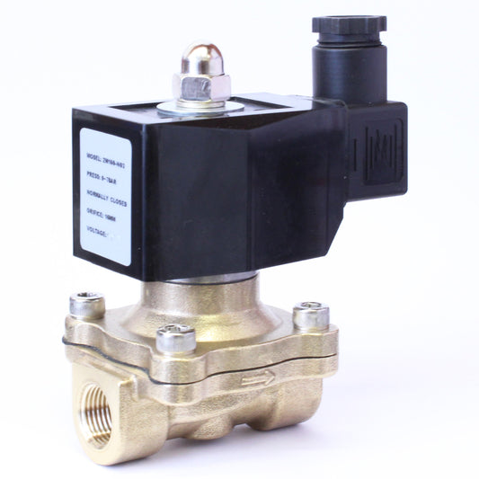 2 Way 2 Position Direct Acting Water Oil Gas Electric Solenoid Valve 3/8" NPT DC24