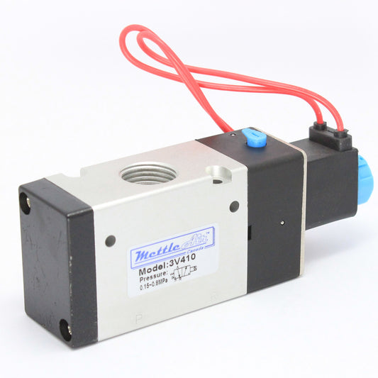 3 Way 2 Position NORMALLY OPEN Valve 1/2" NPT Wire Leads Single Solenoid AC 110V