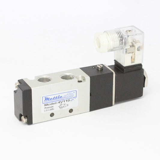 5 Ports 4 Way 2 Position Air Piloted Valve 1/8" NPT