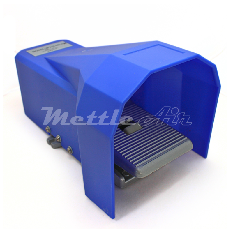 4 Way 2 Position Latching OUT Foot Pedal Valve 1/4" NPT with Guard and Lock