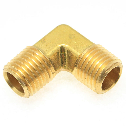 Brass 90° Male Elbow 1/4" NPT Male - 1/4" NPT Male