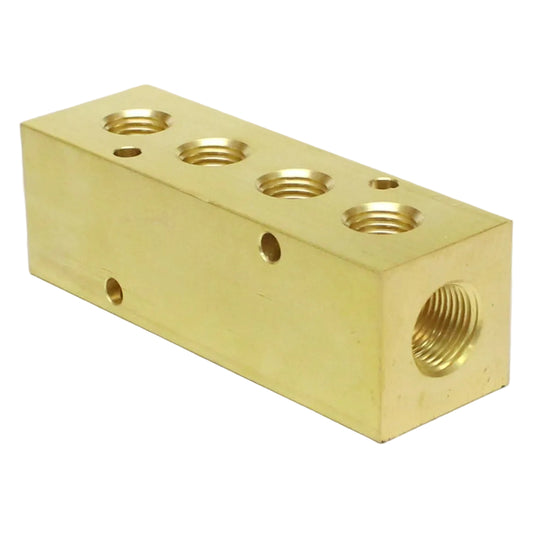 BRASS Manifold 2 x 3/8" NPT IN - 4 x 1/4" NPT Out