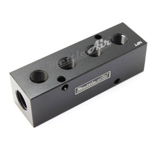 Manifold 90° WIDE 2 x 1/4" NPT In - 8 x 1/4" NPT Out (On Two Sides)