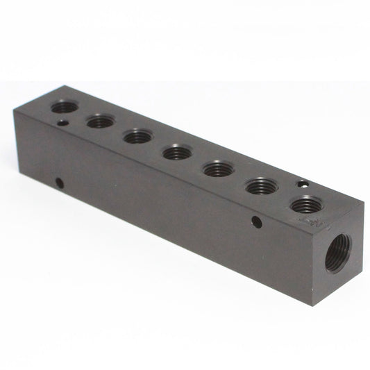 Aluminum Manifold 2 x 3/4" NPT IN - 7 x 3/8" NPT Out