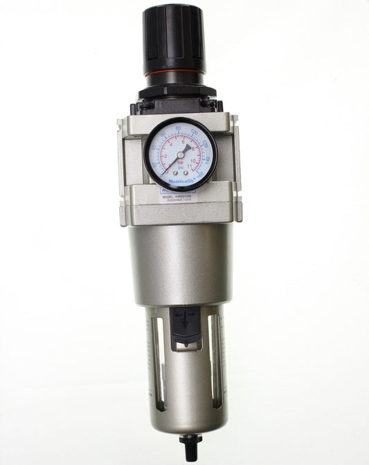 Filter Regulator PIGGYBACK 1" NPT, Auto Drain, 5500 L/min c/w Bracket & 160 psi Gauge