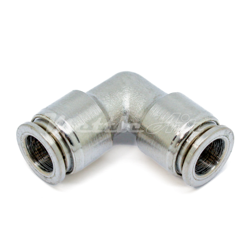 Nickel-Plated Brass Elbow Union PTC Fitting 1/8" OD - 1/8" OD