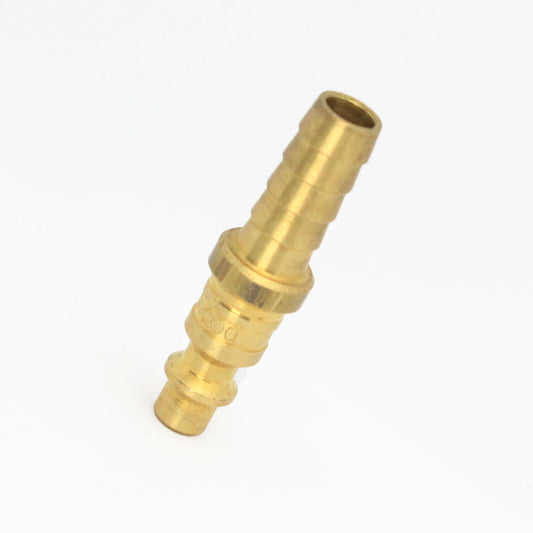 1/4" Body x 3/8" Hose ID Barb Industrial Interchange Nipple Brass