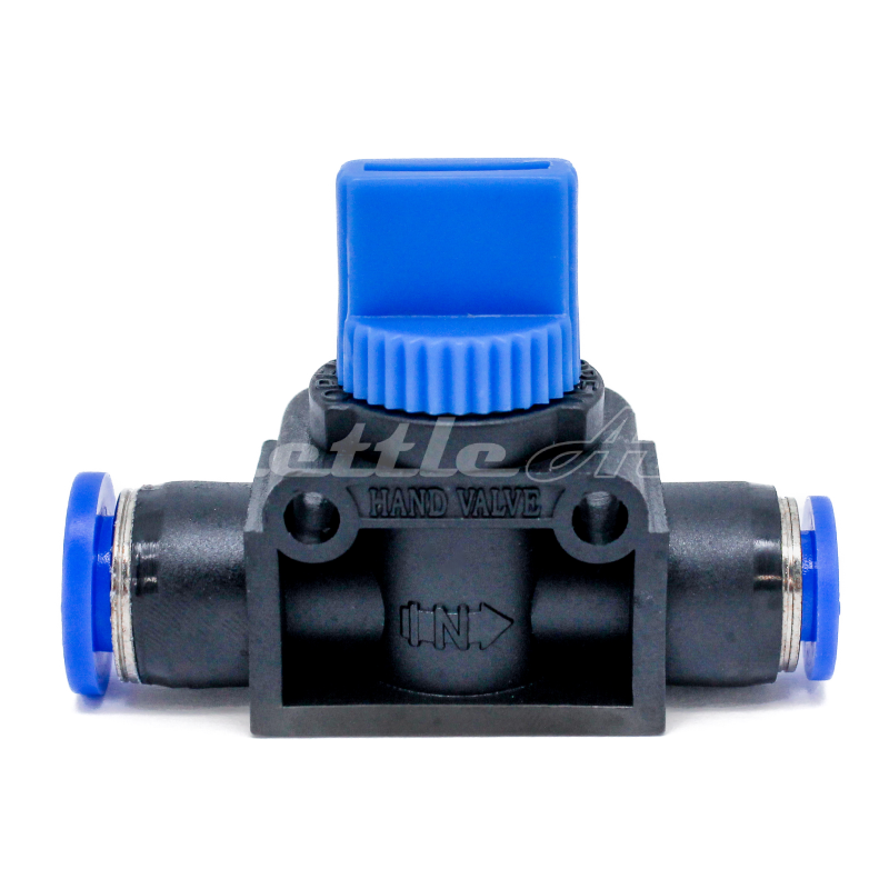 Composite PTC 3 Way Hand Valve Union Reducer 3/8" OD - 8 mm OD