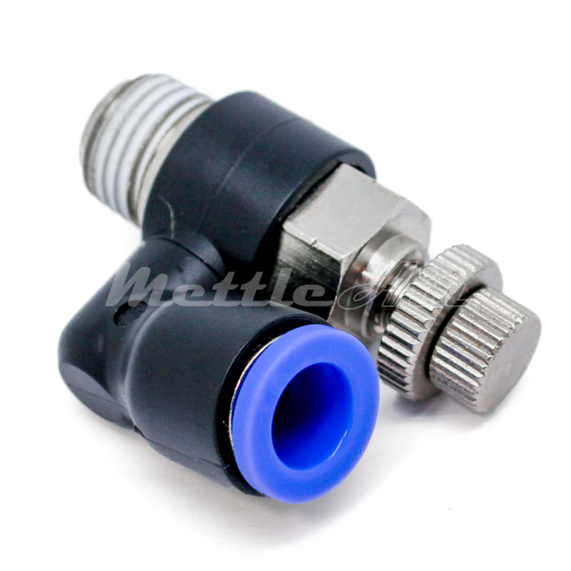 Composite PTC Universal Elbow Speed Control METER OUT 4 mm OD - 1/4" BSPT (R) Male
