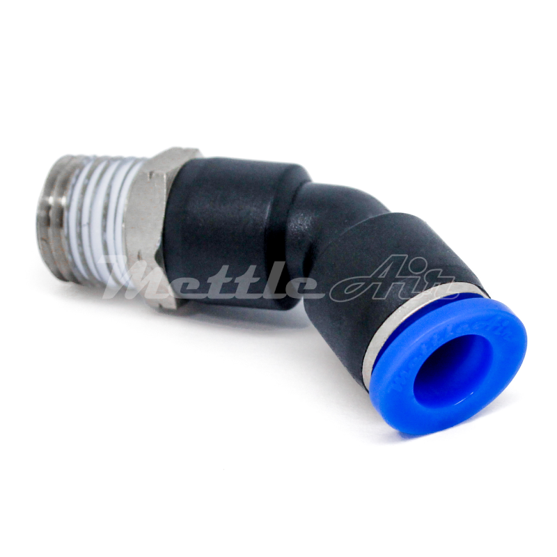 Composite PTC 45° Elbow Fitting 3/8" OD - 1/2" NPT Male
