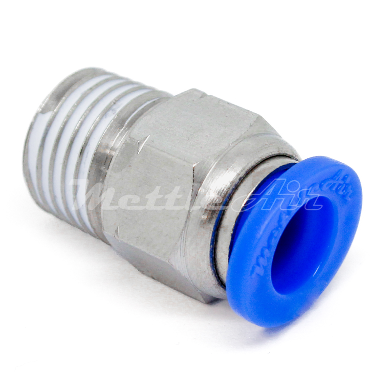 Composite PTC Straight Fitting 4 mm OD - 1/4" BSPT (R) Male