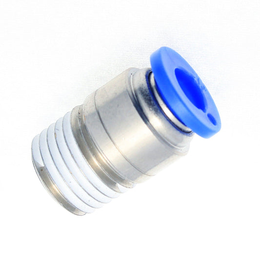 Push to Connect Straight Round Connector 6 mm OD - 1/8" NPT Male