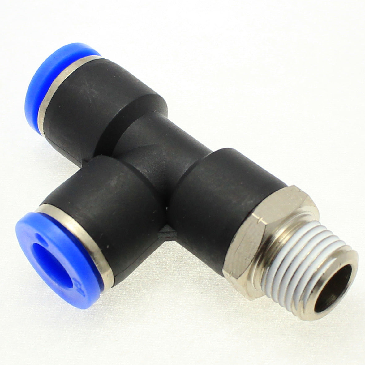 Push to Connect Run Tee 12 mm OD - 1/4" NPT Male