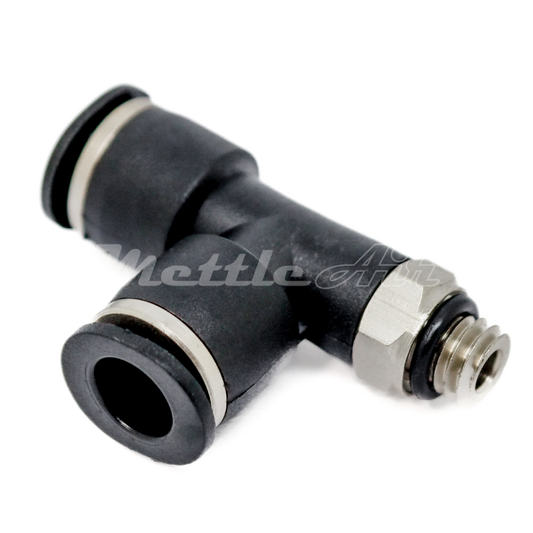 Compact Push to Connect Run Tee 5/32" OD - 10-32 UNF Male
