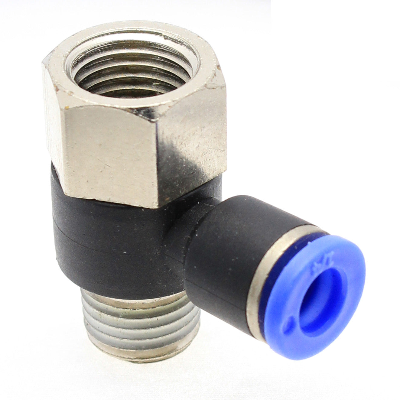 Push to Connect Universal Elbow 4 mm OD - 1/4" NPT Female / 1/4" NPT Male