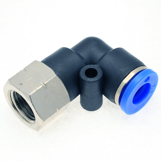 Push to Connect 90° Elbow Female 10 mm OD - 3/8" BSPP (G) Female