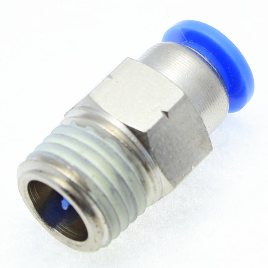 Push to Connect Stop Fitting Male 1/4" OD - 1/8" NPT Male