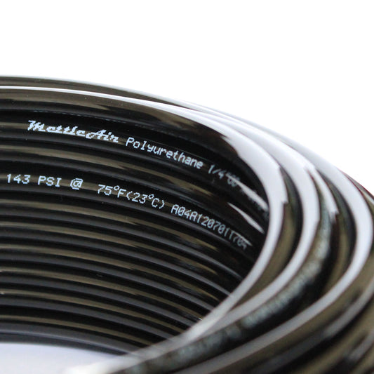 PU Tubing 1/4" OD 100 meters (328 ft) BLACK