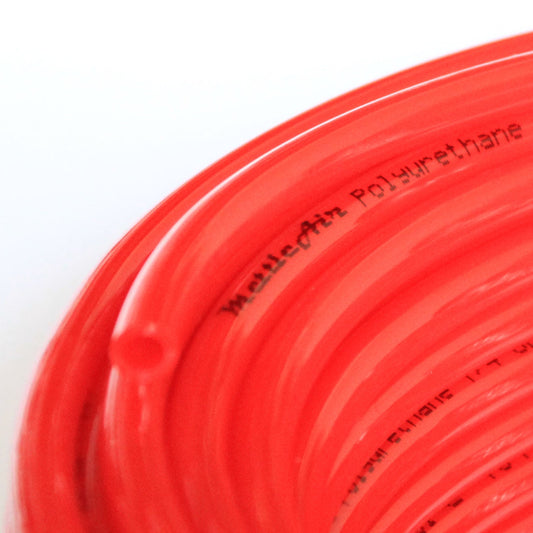 PU Tubing 10 mm OD 100 meters (328 ft) RED