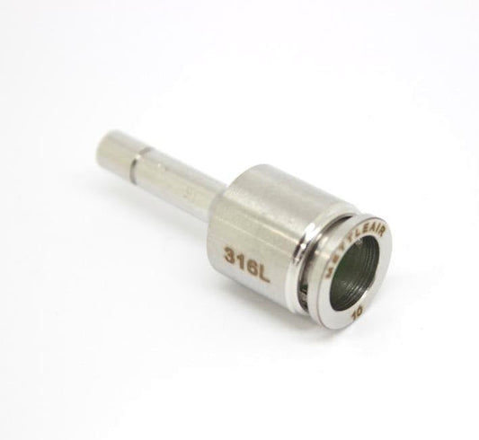 316L Stainless Push to Connect Straight Plug-In Expander 3/8 Stem - 1/2 OD Tube