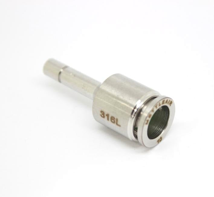 316L Stainless Push to Connect Straight Plug-In Expander 10 mm Stem - 12 mm OD Tube