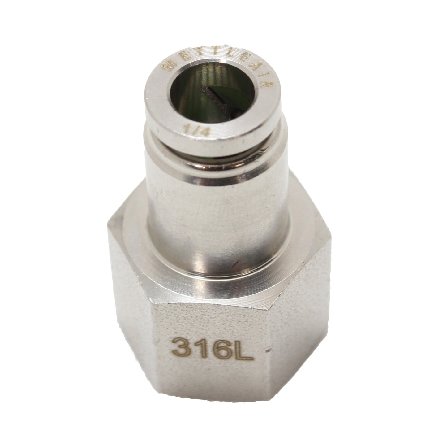 316L Stainless Steel Straight Female Push To Connect Fitting 5/16" OD x 3/8" BSPP (G)