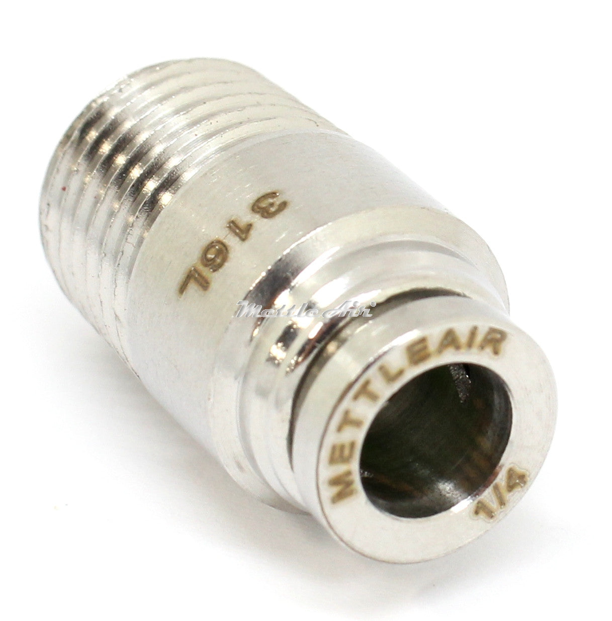 SS 316L PTC Male Straight Round 5/16" OD - 1/8" NPT Thread