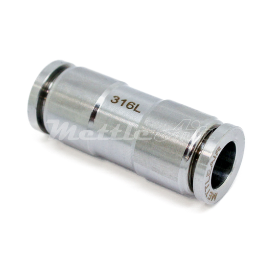 316L Stainless Steel Push To Connect Union Fitting 6 mm OD