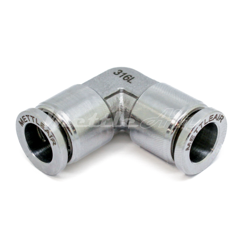 Stainless Steel 316L PTC Union Elbow Fitting 6 mm OD