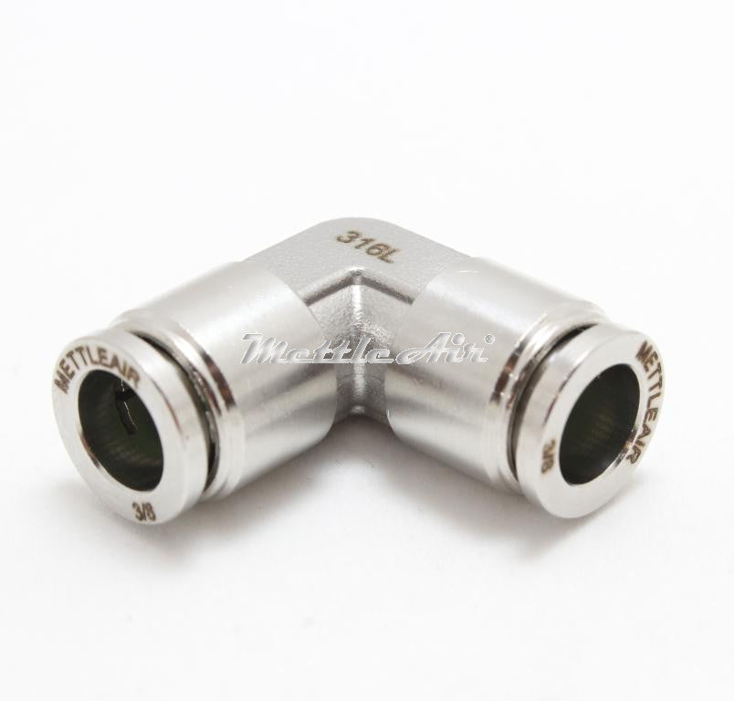 316L Stainless Steel Push To Connect Union Elbow Fitting 3 mm OD