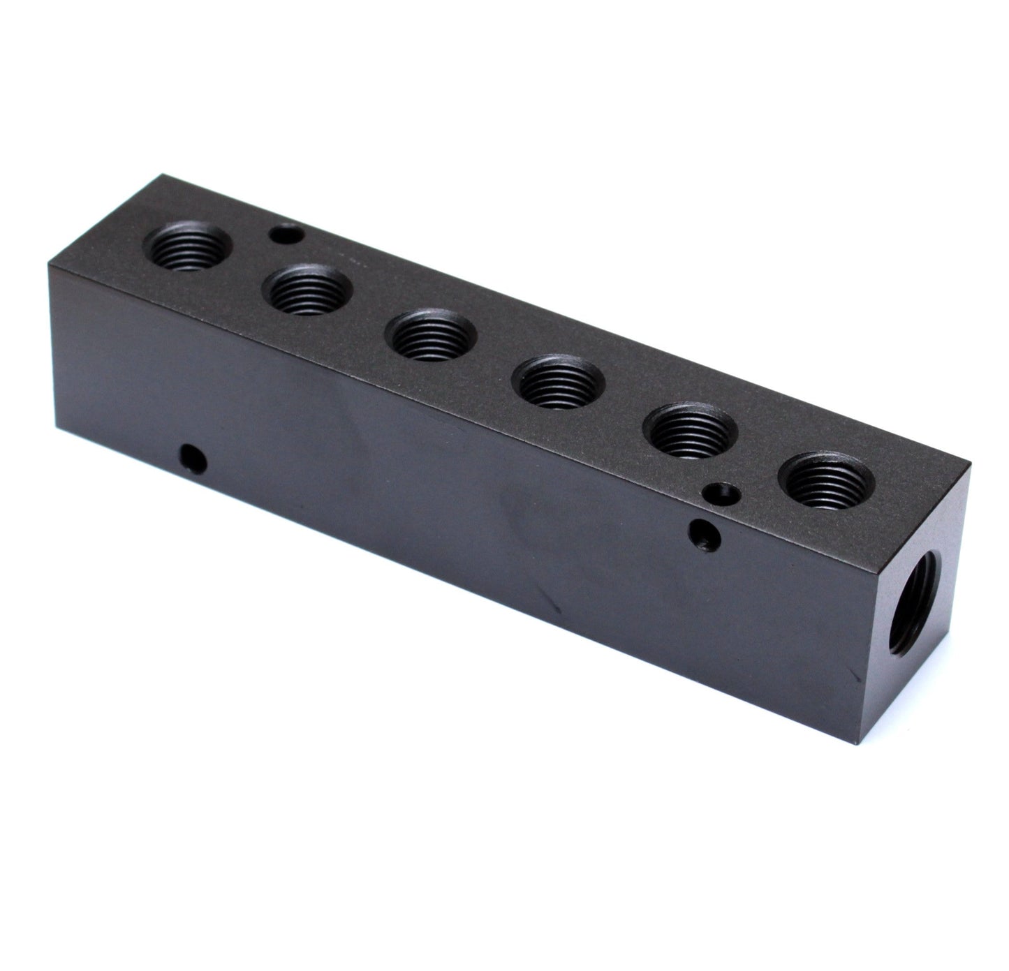 Aluminum Manifold 2 x 1/4" BSPP (G) IN - 6 x 1/4" BSPP (G) Out