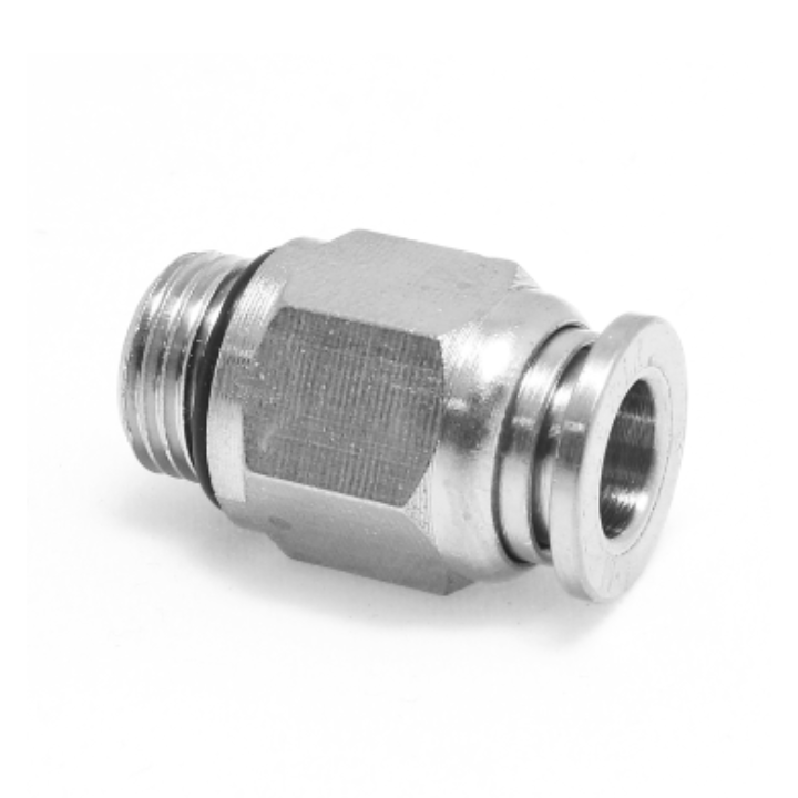 Push to Connect Nickel Plated Straight Fitting 12 mm OD - 1/2" BSPP (G) Male