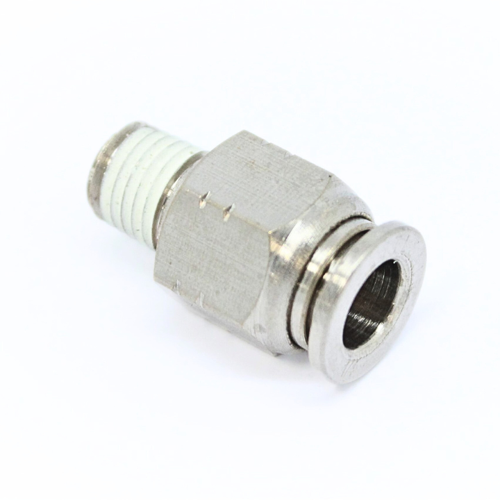 Brass Straight Push To Connect Fitting 6 mm OD x 1/16" NPT Male