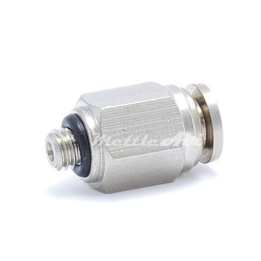 Nickel-Plated Brass Straight PTC Fitting 6 mm OD x 10-32 UNF Male