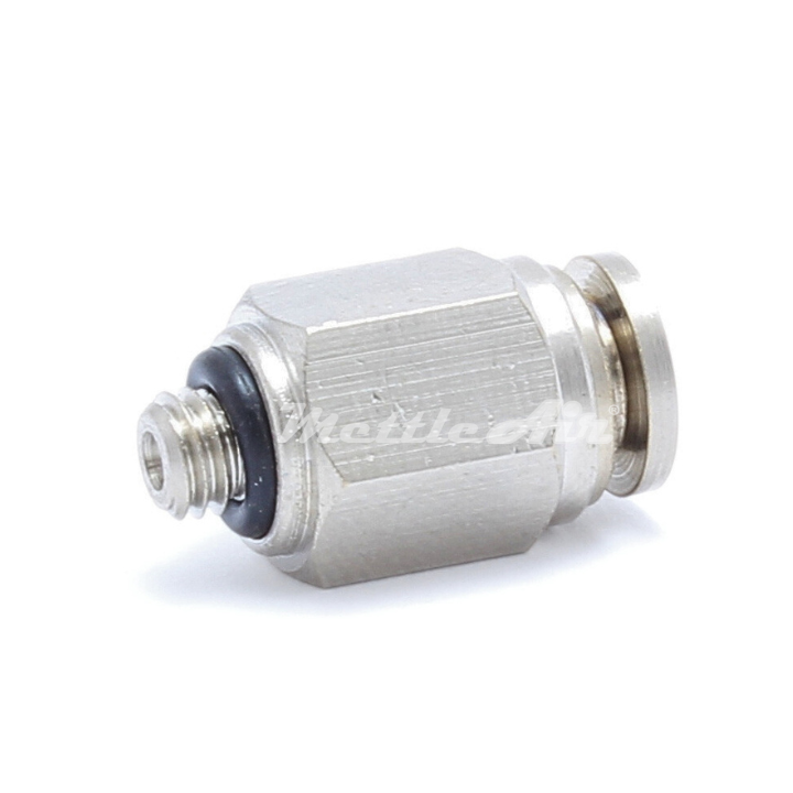 Nickel-Plated Brass Straight PTC Fitting 4 mm OD x 10-32 UNF Male