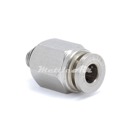 Brass Straight Push To Connect Fitting 6 mm OD x 10-32 UNF Male