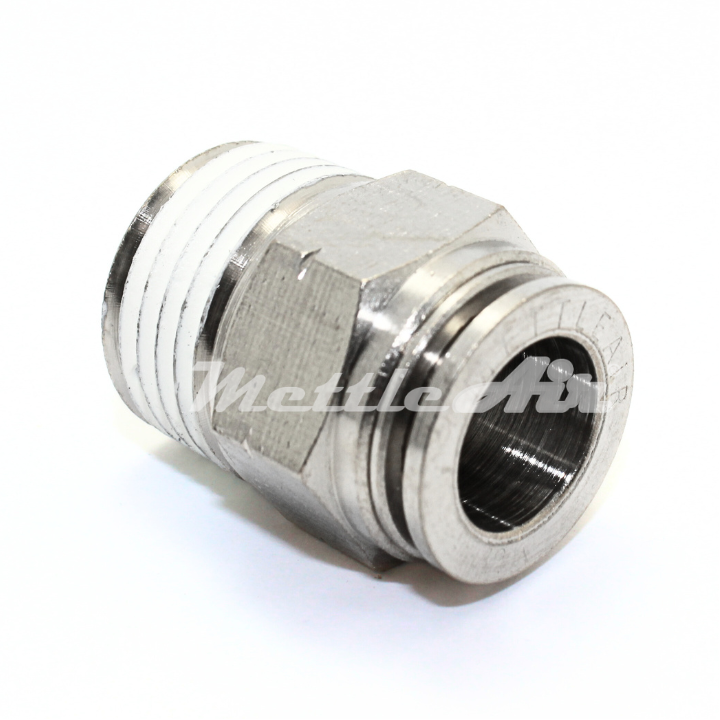 Brass Straight Push To Connect Fitting 10 mm OD x 1/8" NPT Male