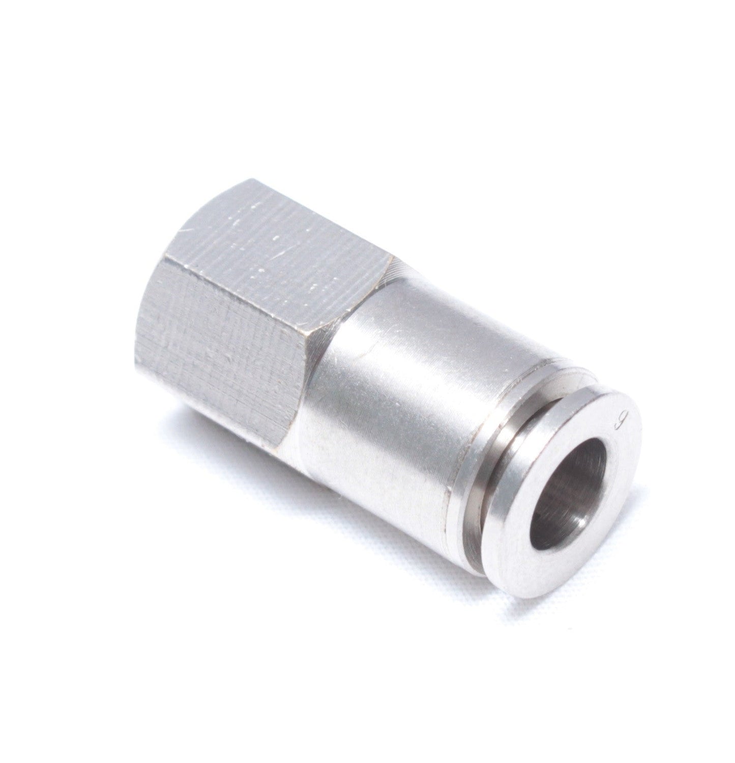 Push to Connect Nickel Plated Straight Female Fitting 3/8" OD - 3/8" BSPP (G) Female