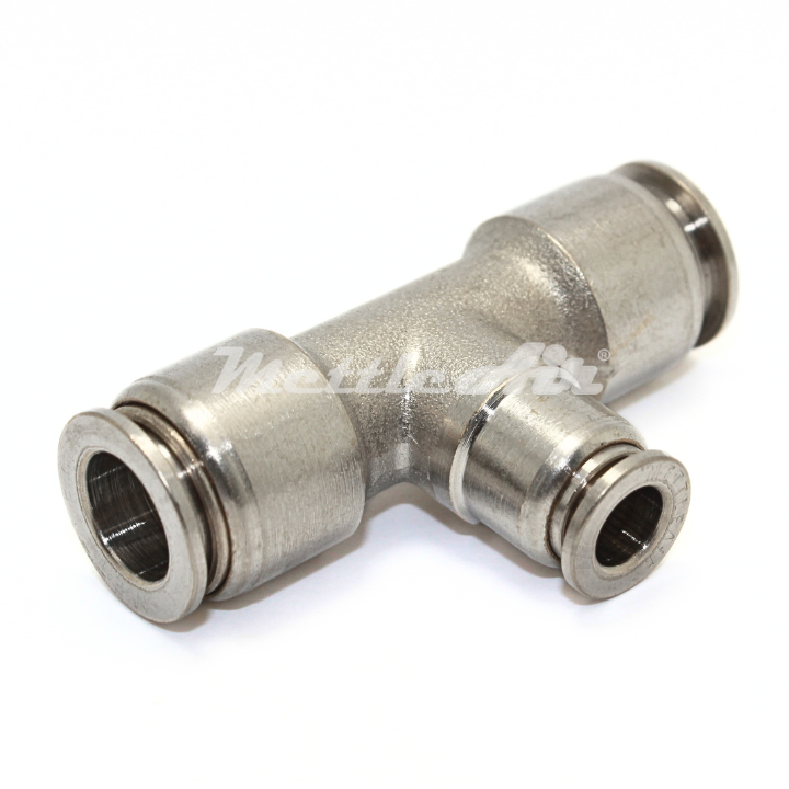 Nickel-Plated Brass PTC T Union Fitting 1/4" OD - 5/32" OD REDUCER