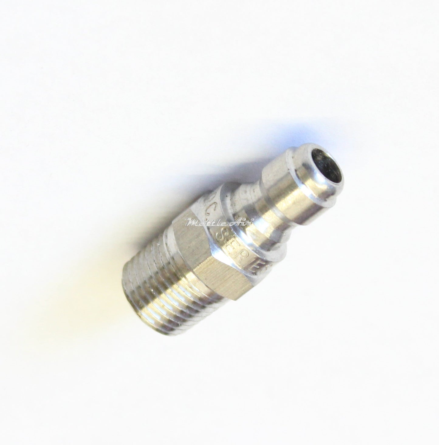 1/8" BODY X 1/8" NPT MALE MPT MIP INDUSTRIAL INTERCHANGE NIPPLE STAINLESS STEEL